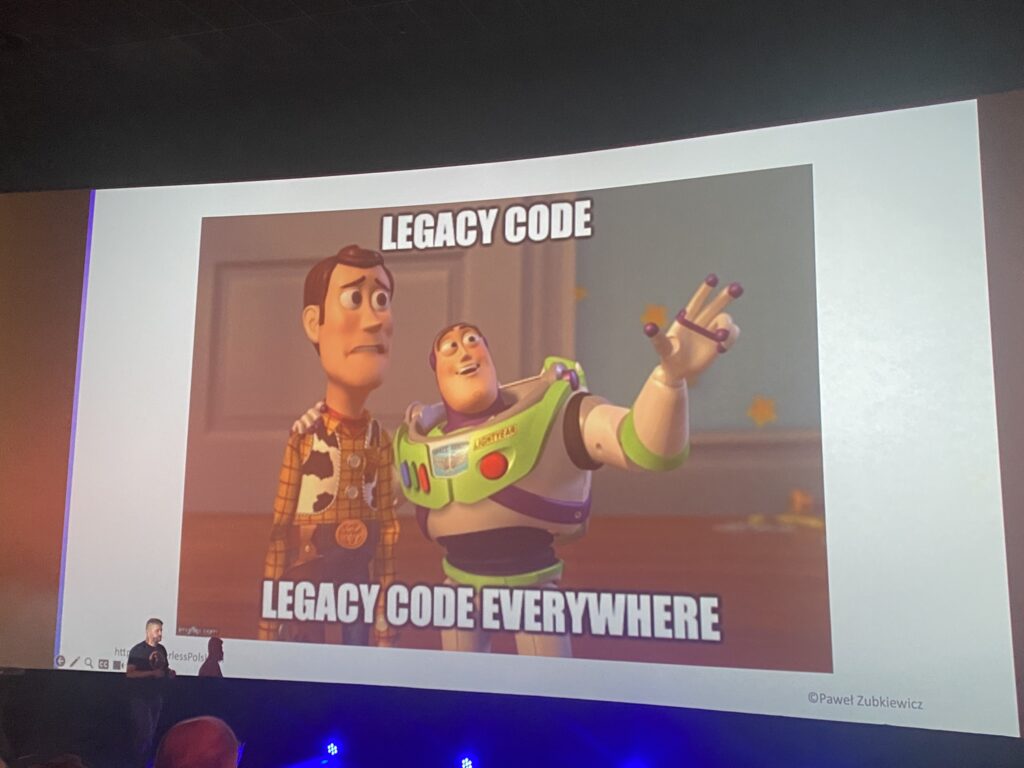 legacy code toy story meme -  - aws warsaw 2025